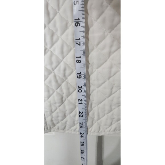 LIZ CLAIBORNE CRAZY HORSE LADIES CREAM COLOR QUILTED JACKET / COAT SIZE SMALL - Picture 5 of 9